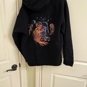 Cove Black Hoodie with Astronaut Graphic